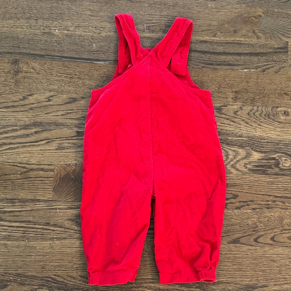 Baby Luigi Red Corduroy Reindeer Overalls - Picture 8 of 9